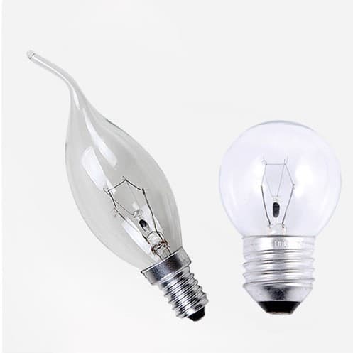 Halogen Standard Bulb Crystal Light Candle Bulb Round Bulb Tungsten Filament Bulb 25W 40W