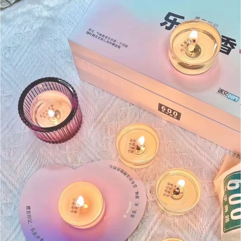 New Chinese style aromatherapy candle gift box candle to heal and relax the mood, souvenir, exquisite home smoke-free