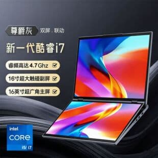 16-inch Touch 2K HD Dual Screen Laptop, Business Office Design Video Editing Gaming All-in-One