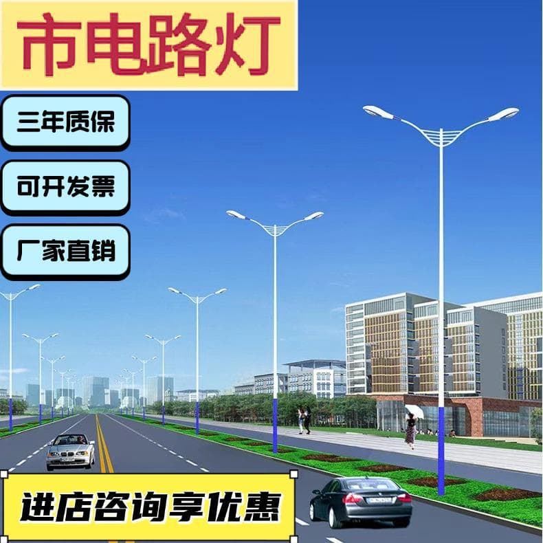 Zhongshan Solar Street Light Outdoor Municipal Engineering LED 6m 7m Grid-Integrated Road Lighting Street Light