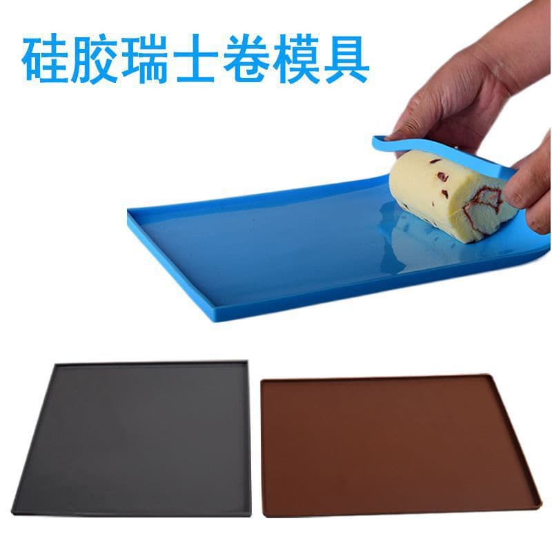 Factory stock soft silicone mat for cake rolls, Swiss roll mat, flour mat, baking cutting board soft pad, baking tool
