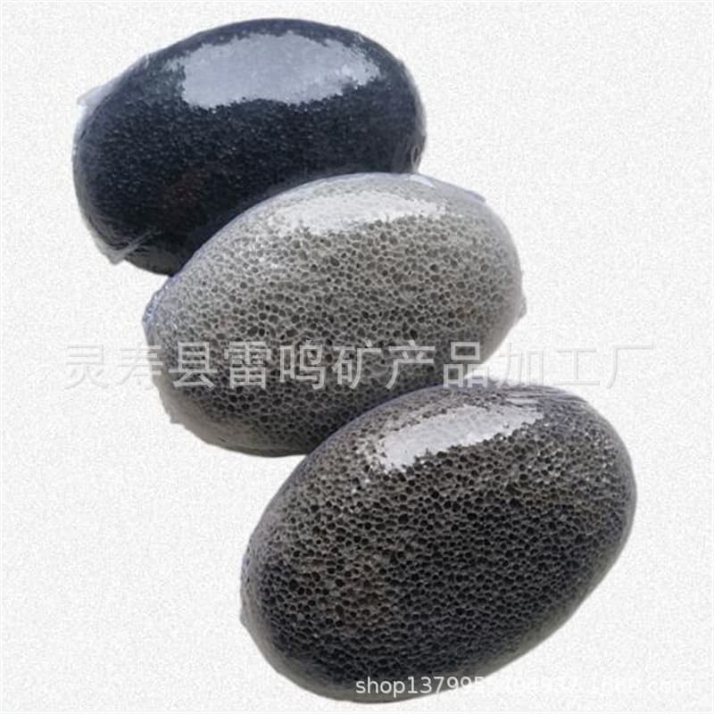 Stock Wholesale Foot Grinding Stones in Black, Gray, White, Ceramic Oval Pedicure Stone for Foot Bath and Dead Skin Removal