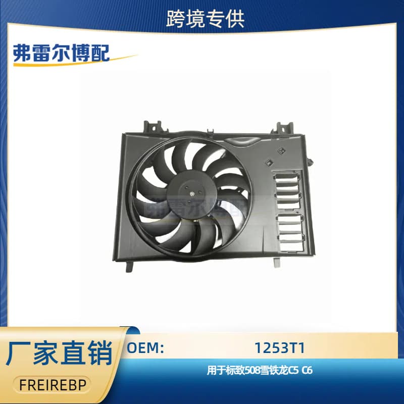 9802840680 for Peugeot 508 Citroen C5 electronic fan radiator fan motor assembly 1253T1