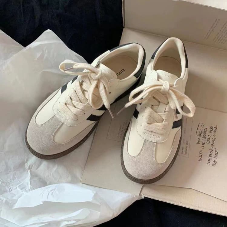 Foreign Trade Large Size German Training Shoes 2026 Spring and Autumn New Flat White Sneakers Classic Casual Sports Sneakers for Women 36-45