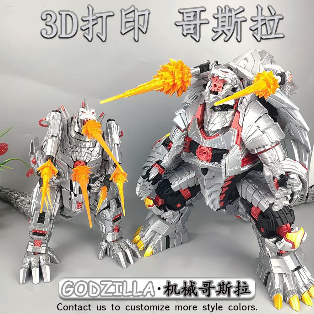 3D Printed Mechanical Godzilla Fully Articulated Assembly with Weapons Model Collectible Puzzle Toy Figure Collector's Edition