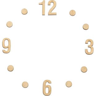 Cross-border DIY Wall Clock Scale Wooden Self-adhesive Clock Digital Clock Accessories Walnut Arabic Number Plate