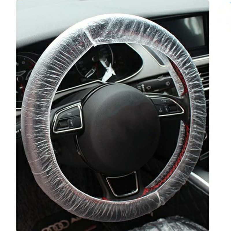 Car Repair Disposable Steering Wheel Cover, Anti-Dirt Plastic Dust Cover for Auto Repair 4S Shops, Steering Wheel Cover Hot Sale