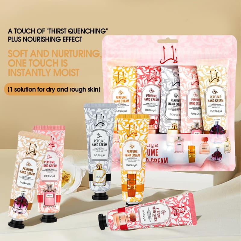 Bosuya New Fragrance Hand Cream Set 5-Pack Hand Cream Bagged Wholesale Cross-Border Supply