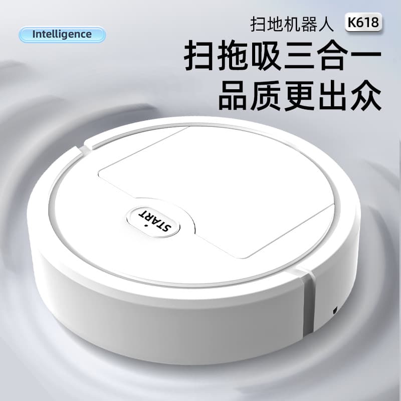 New Robotic Vacuum Cleaner Gift, Automatic Sweeping, Mopping, and Vacuuming All-in-One, Smart 3-in-1 Mini Robot Vacuum