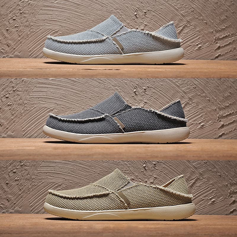 [Factory Direct] Cross-border Large Size Men's Half Slippers, Lightweight Breathable Slip-on Slippers, Driving Outdoor Canvas Shoes