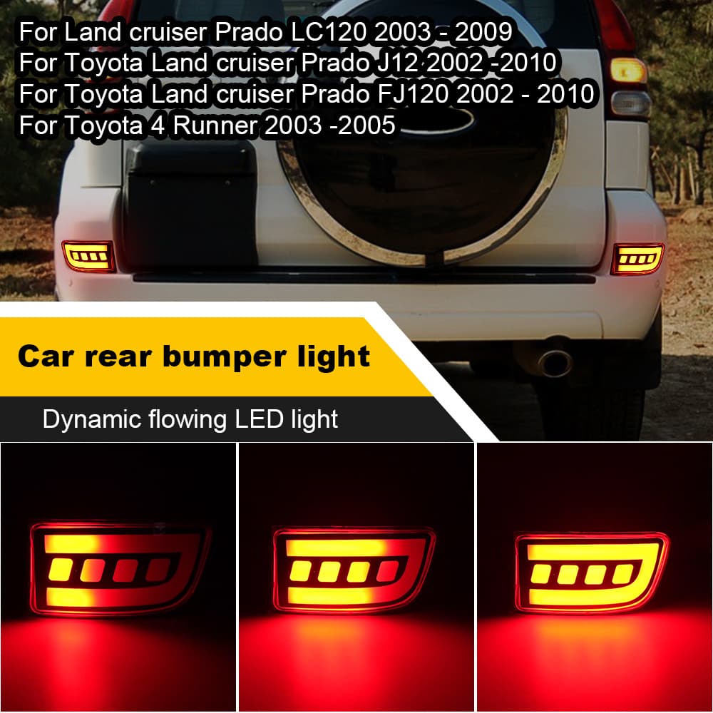 For 2003-2009 Toyota Prado LED Rear Bumper Light Modified Bumper Light Rear Fog Light