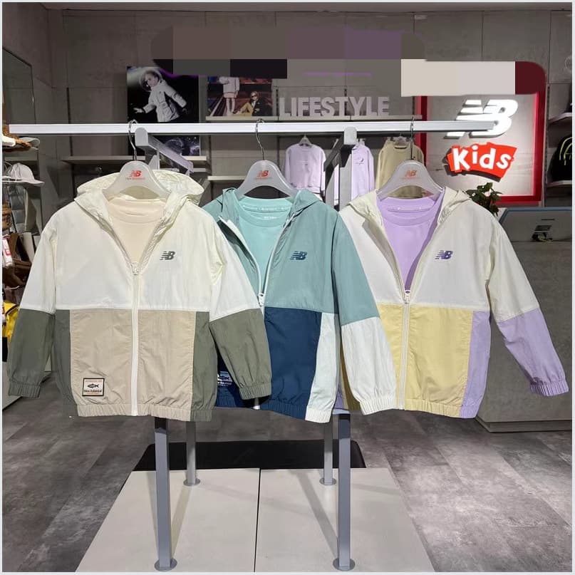 In Stock Children's Thin Jacket 2025 New Boys and Girls Korean Style Color Block Patch Casual Windproof Outerwear