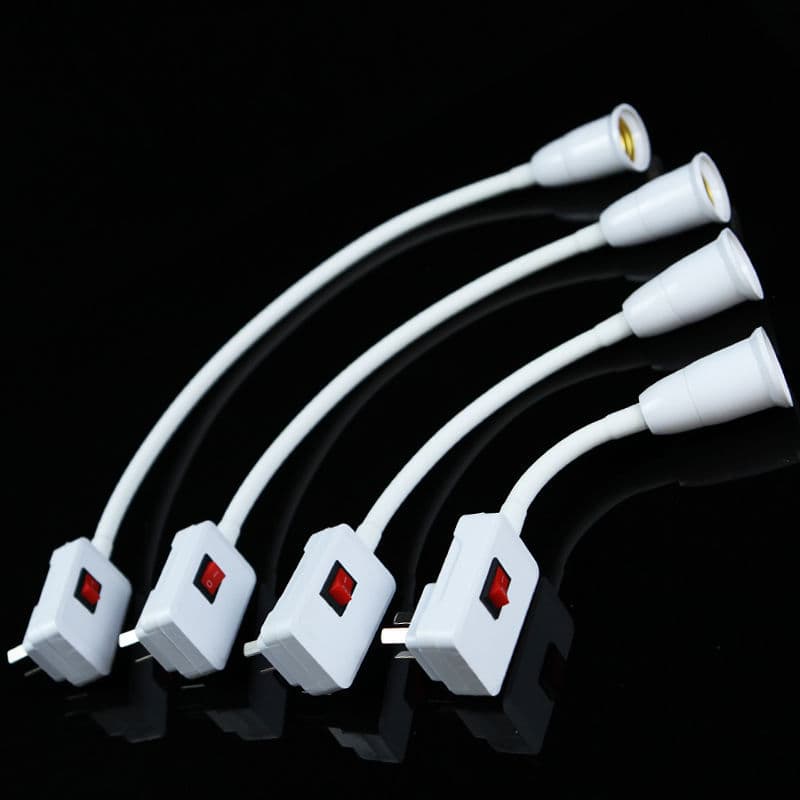 Universal lamp holder converter plug socket lamp plug-in hose with switch E27 screw LED wall lamp plug-in lamp holder