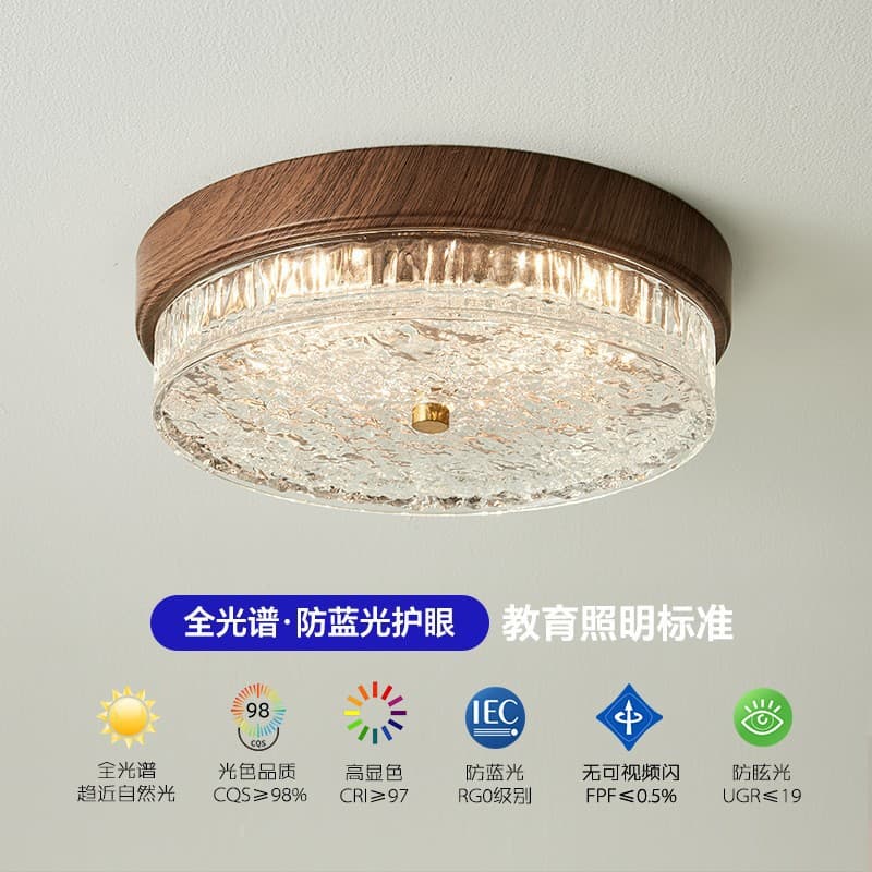 American Vintage Bedroom Ceiling Light, New Retro Style, French Warm and Elegant Study Room Main Lighting