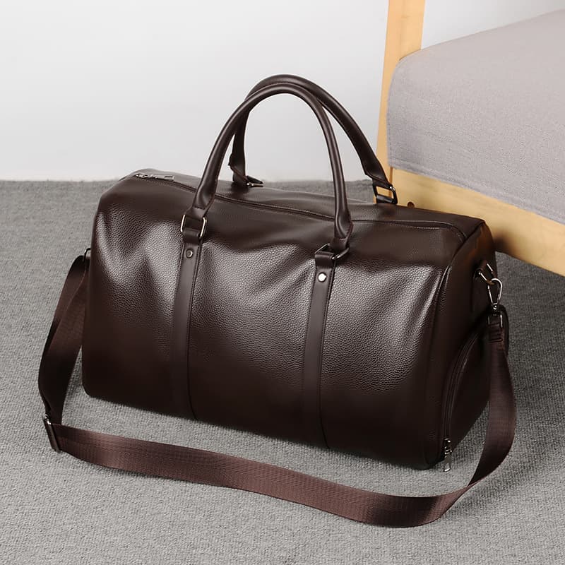 New Men's Travel Bag Simple Gym Bag with Separate Shoe Compartment Fashionable Large Capacity Shoulder Crossbody Bag