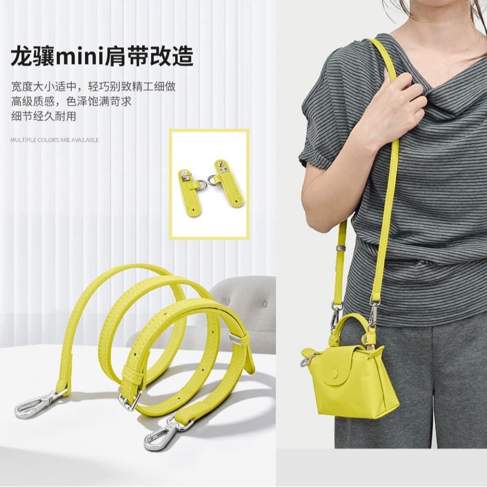 Meiyun cross-border new spot longcham shoulder strap Longxiang bag mini diagonal span without punching modification adjustable