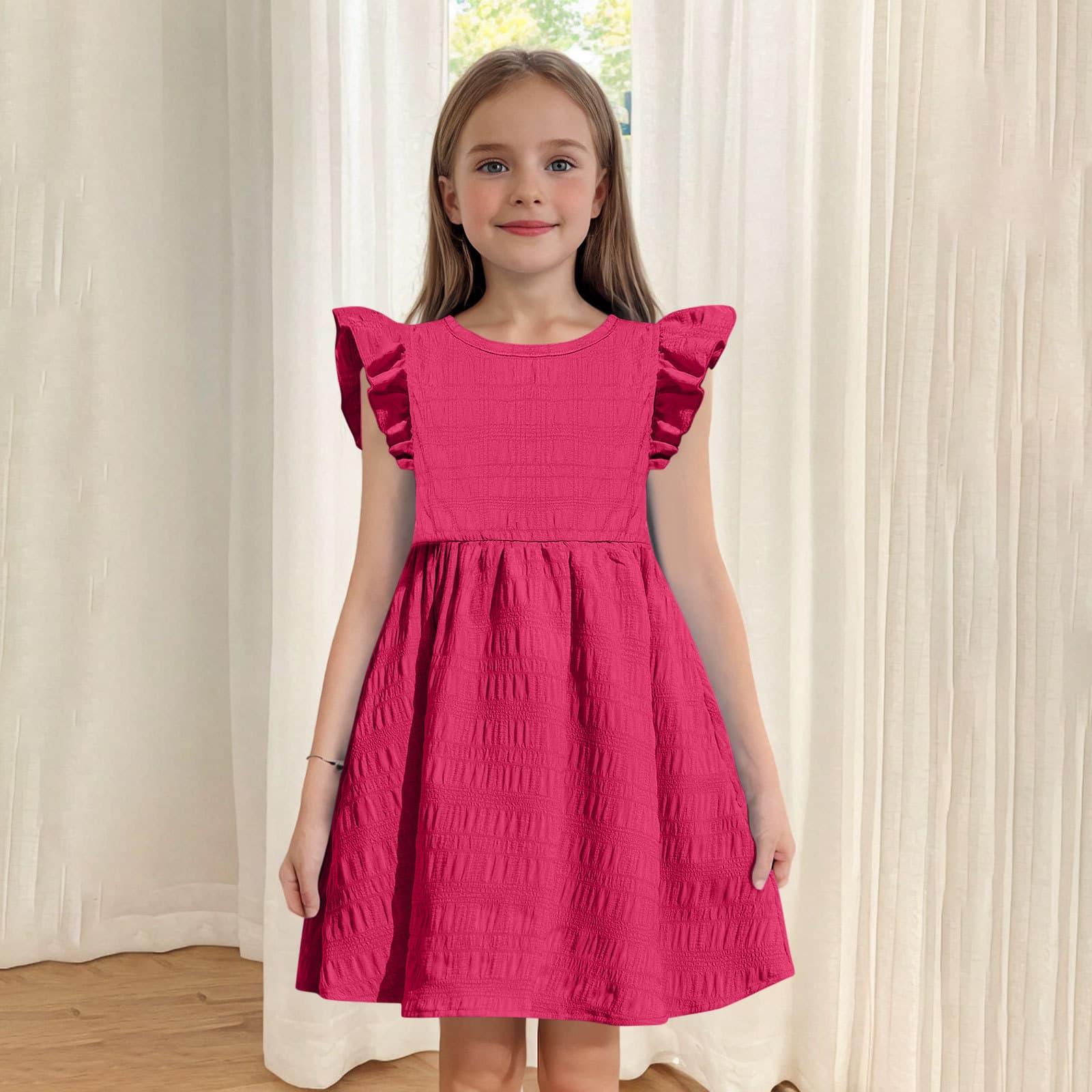 Little Girl Princess Dress Korean Style New Fashionable Puffy Skirt Summer High-End Junior High School Student Thin Elegant Dress