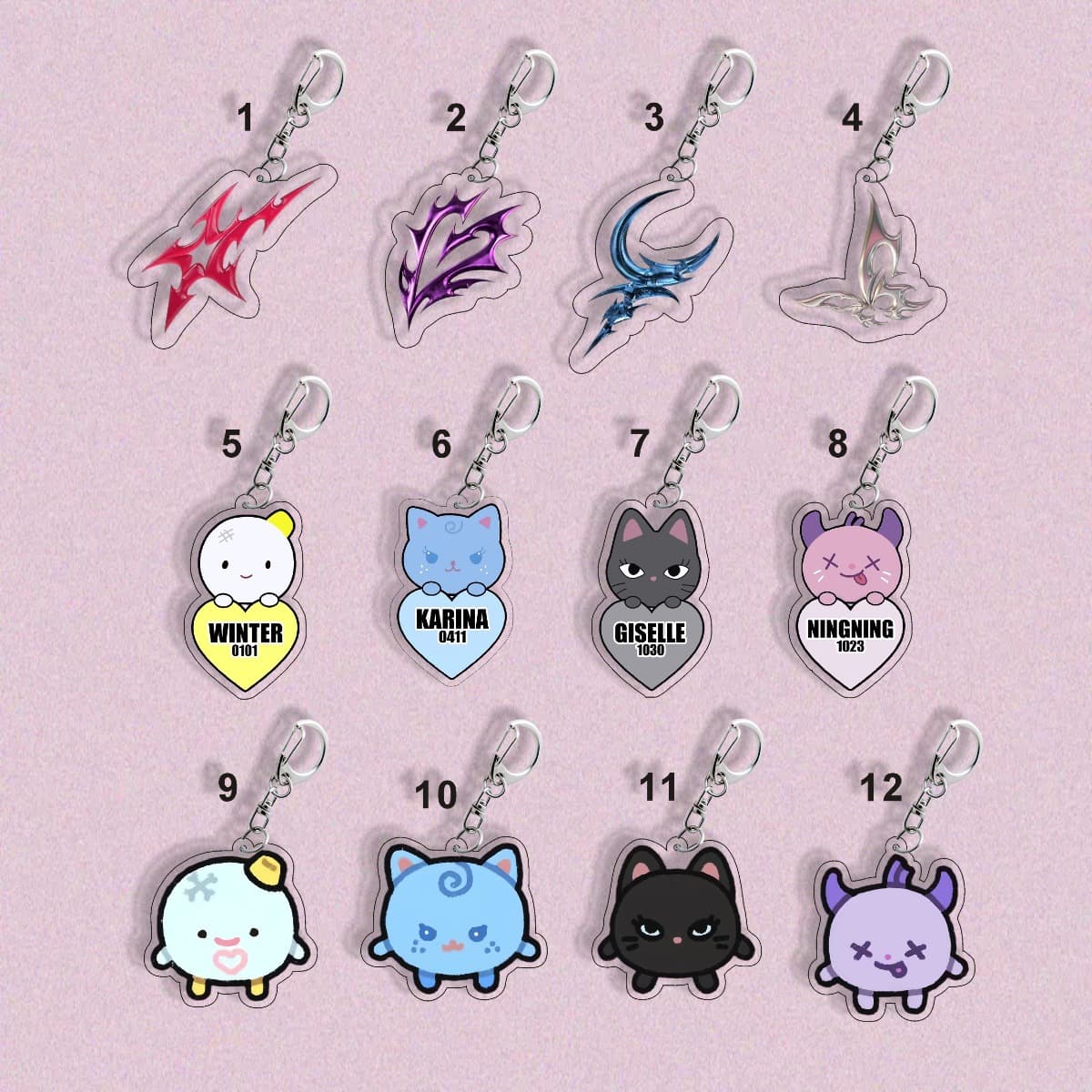 aespa peripheral Zami WINTER Kim Min-hyang Liu Zhiming Ning Yizhuo schoolbag pendant keychain 1369