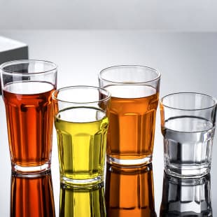Octagonal Glass Water Cup Restaurant Hotel Beer Glass Mouthwash Cup Hoegaarden Glass Bar KTV Glass Cup Tea Cup Wholesale