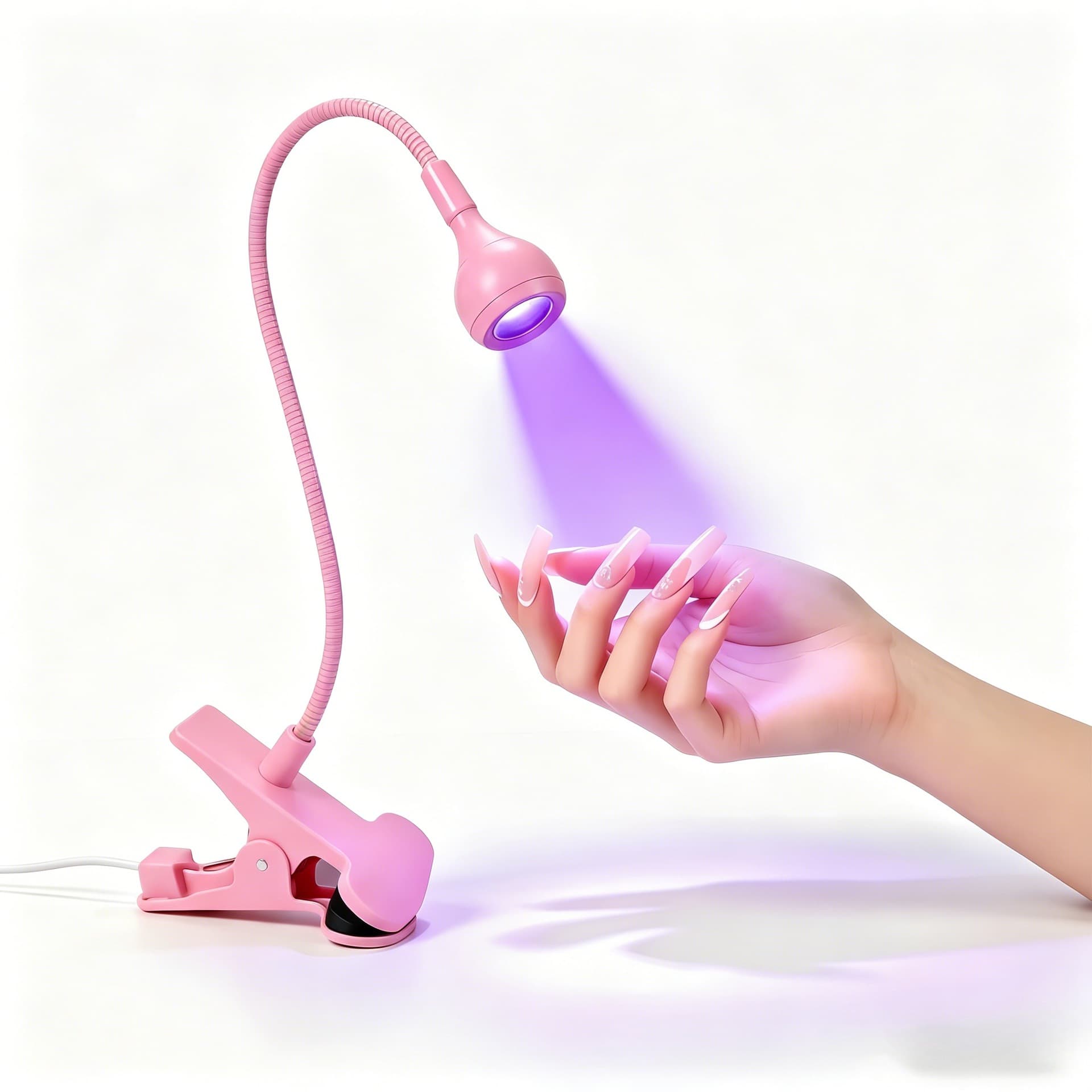 Nail Lamp 395 UV Purple Light Nail Curing Lamp Clip Night Light Nail Polish UV Gel Curing Light Nail Dryer