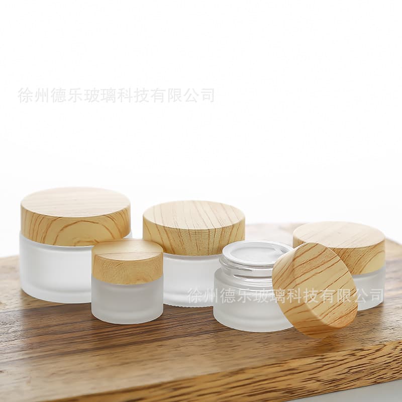 Wholesale Frosted 5-100g Cosmetic Jars Eye Cream Jars Glass Cream Jars Paste Jars Day Cream Face Cream Refillable Jars