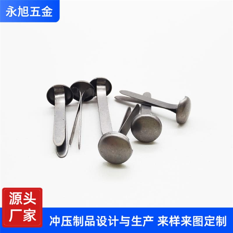 Factory direct sales, metal round surface DIY craft materials hardware accessories, 8*25mm round surface feet nails, double feet nails