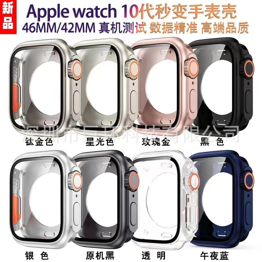 Apple Watch Case with Integrated Screen Protector PC Tempered Glass Instant Ultra 49mm Front and Back Cover 360 Full Coverage Protective Case