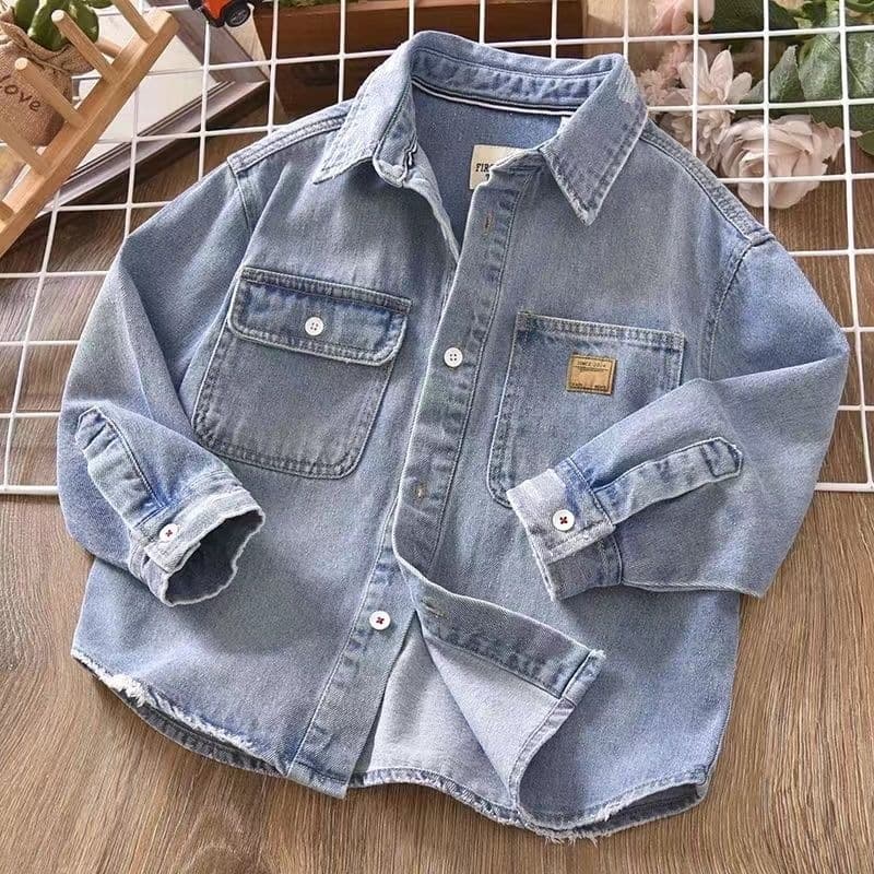 Boys Spring Denim Jacket 2026 New Arrival Spring and Autumn Style for Older Kids Trendy Cool Streetwear