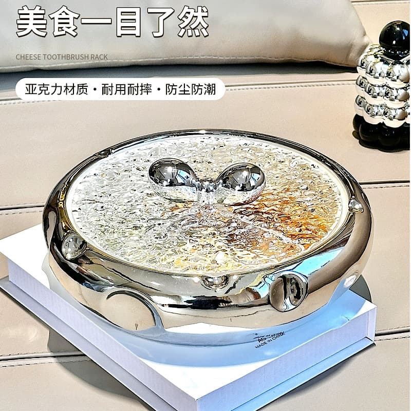 Simulation Bow Plastic Accessories Electroplated Bow Tie Tissue Box Fruit Plate Jewelry Box Storage Box Accessories Cup Decoration
