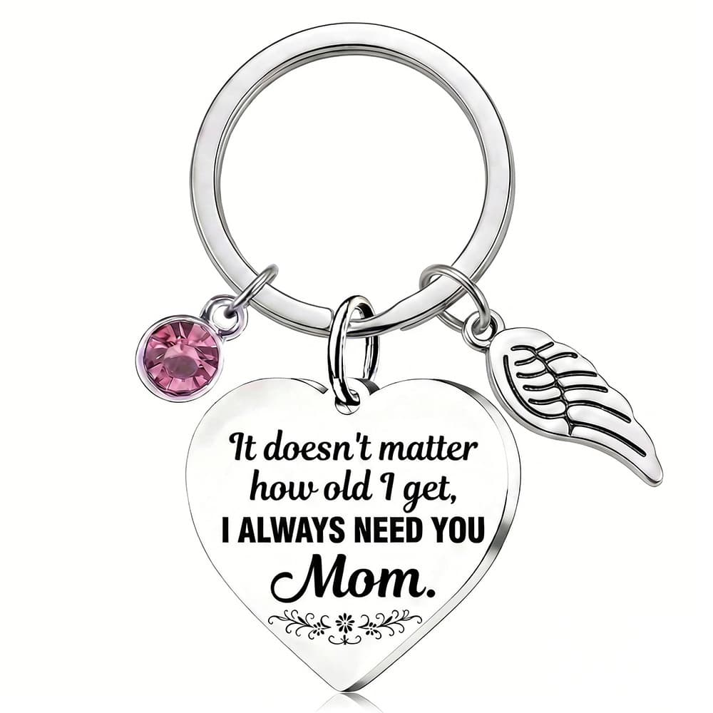 Cross-border Amazon Hot-selling Thanksgiving Mother's Day Gift Stainless Steel Keychain Birthday Gift for Mother