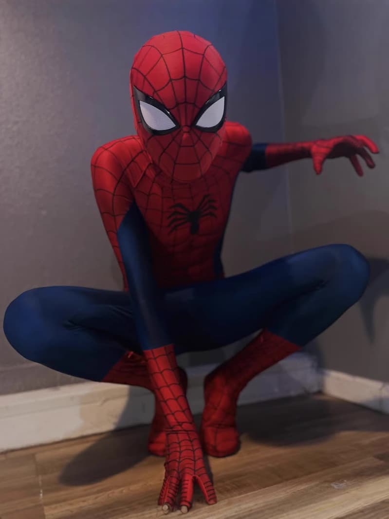 Halloween Adult Spiderman Bodysuit Tight Costume Spiderman Cosplay Battle Suit