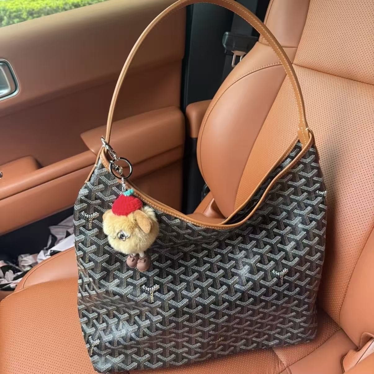 Goyard High Version Hobo Underarm Bag Large Capacity Zipper Shoulder Handbag Dog Tooth Fashion Shopping Bag