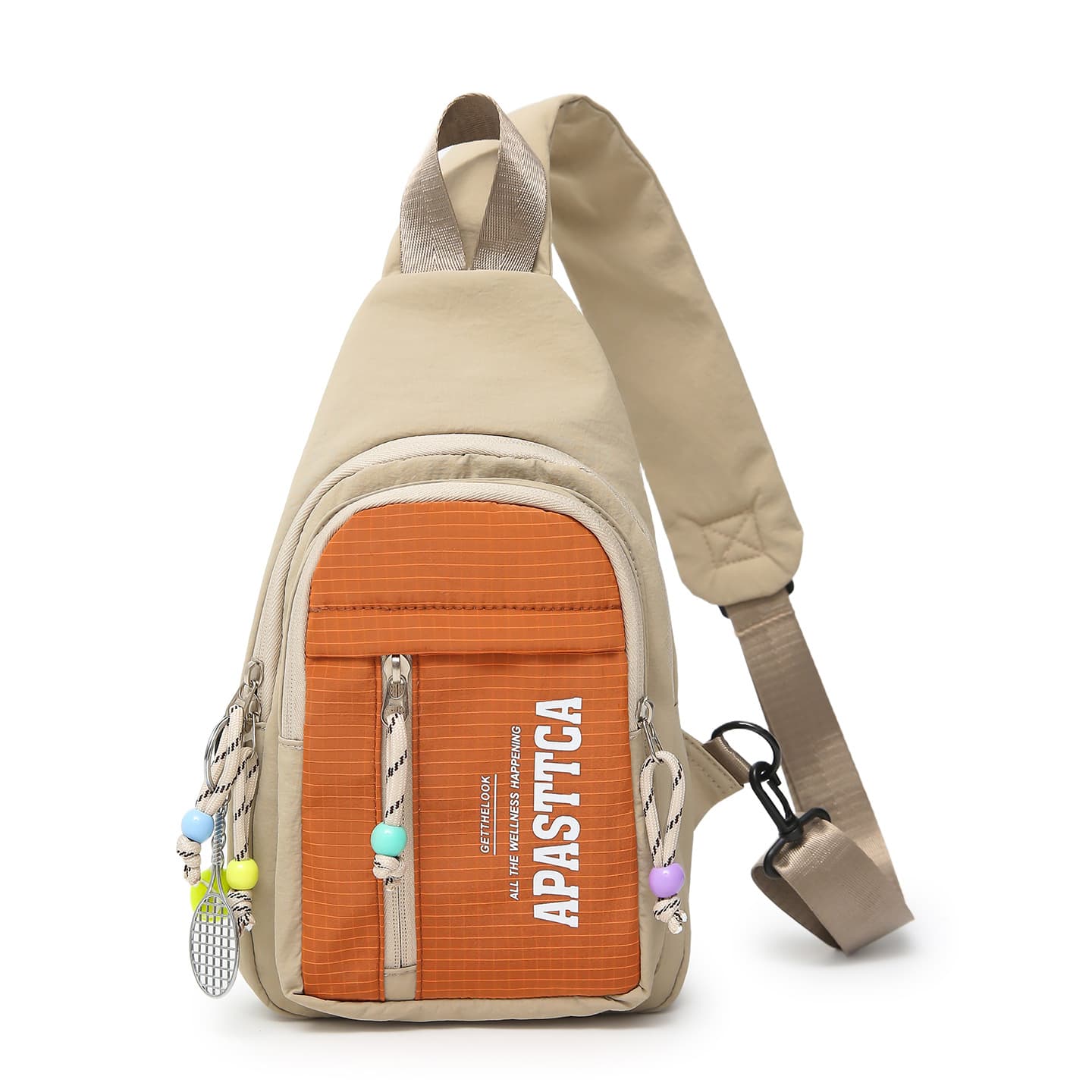 Summer Men's Crossbody Bag Ins Streetwear Utility Chest Bag Sports Cycling Waist Bag Men's Canvas Shoulder Bag Single-Shoulder Bag