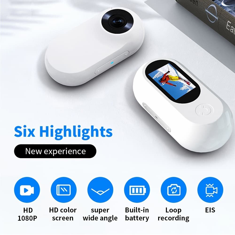 Thumb Action Camera Video Recorder Pocket Magnetic Neck-Worn Chest Pet Camera Camera Device