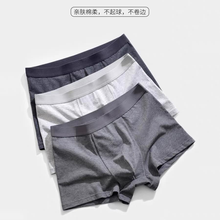 Men's Cotton Boxer Briefs, Loose, Breathable, Antibacterial, Mid-Rise, Plus Size, Wholesale