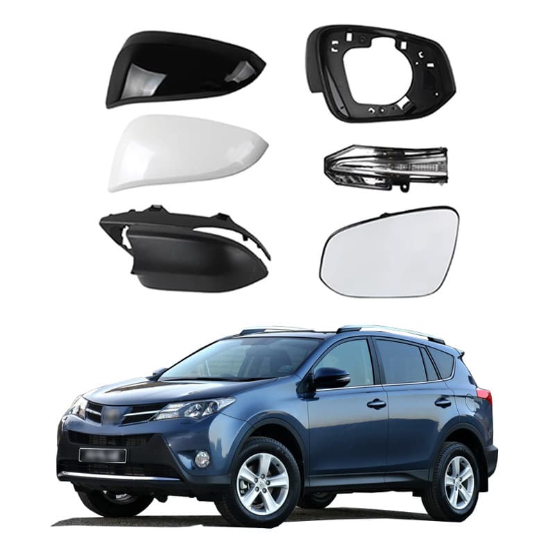 Rearview Mirror Cover for 2014-2019 Toyota RAV4, Side Mirror Lens Exterior Car Decoration