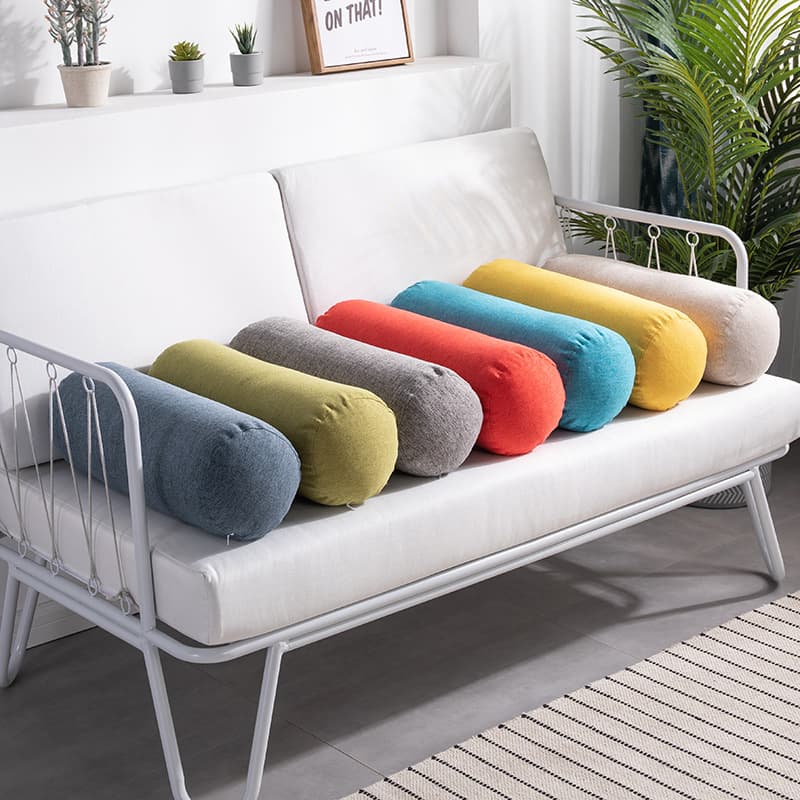 Leg Hug Long Pillow, Removable and Washable Cylinder Pillow for Bed Gap, Cotton-Like Linen, Boyfriend Pillow