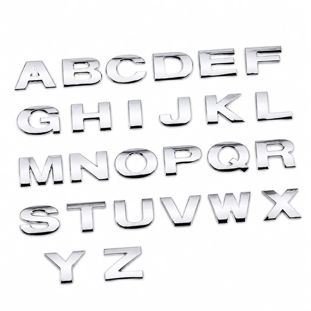 Car Modification Metal Displacement Badge Letter Sticker Decal