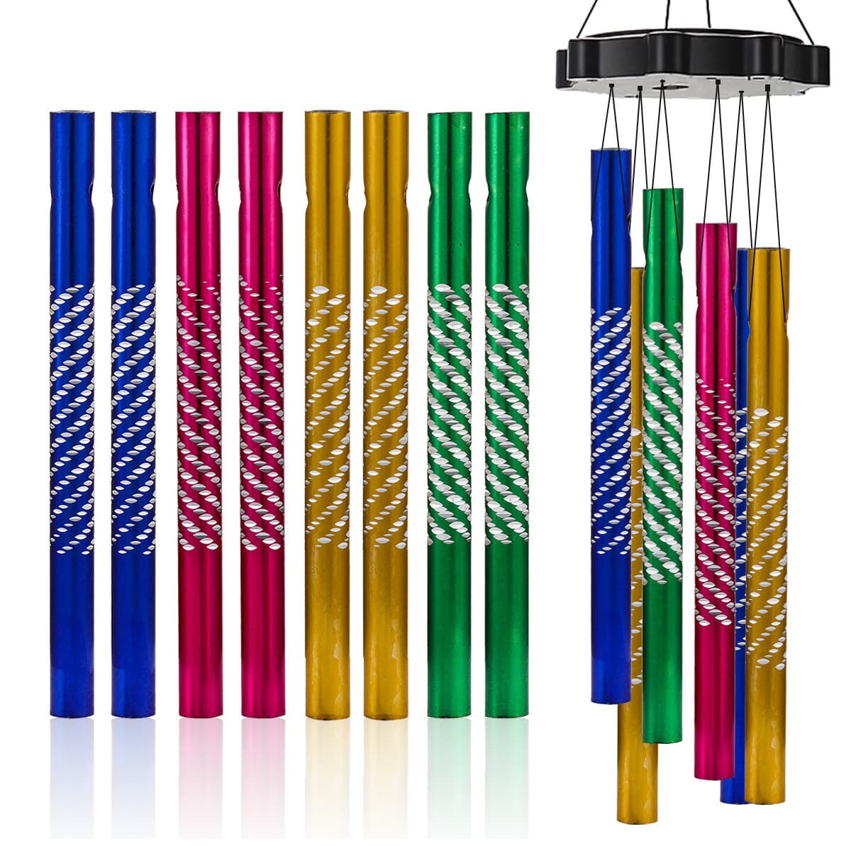 Manufacturer Wholesale Engraved Hollow Aluminum Tube DIY Decorative Wind Chime Tube