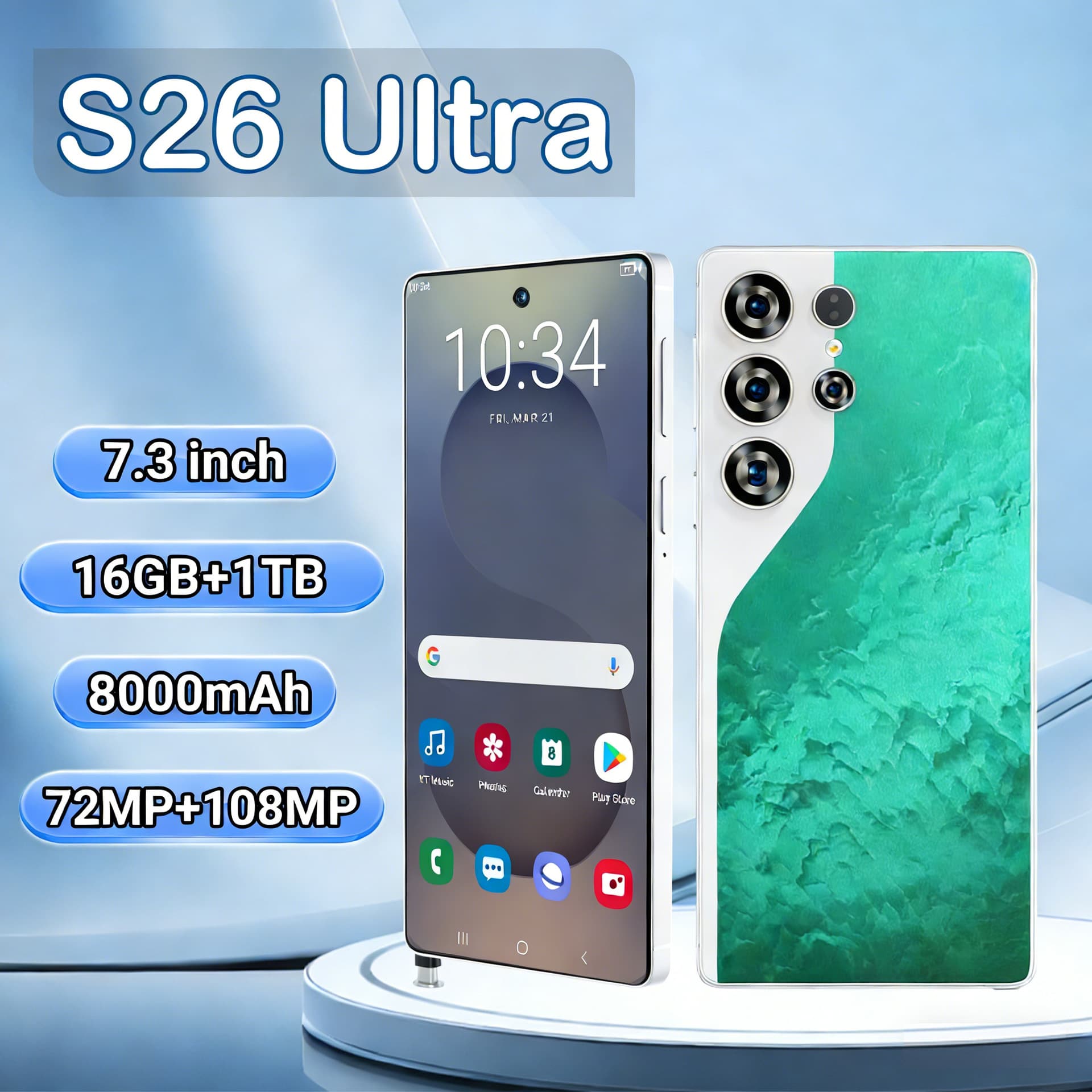 Cross-border S25 Ultra Smartphone 6.9-inch True (4+64) 4G Global Version S26Ultra Phone