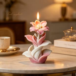 Cross-Border Hot Selling Magnolia Silicone Mold, DIY Scented Candle Plaster Decoration