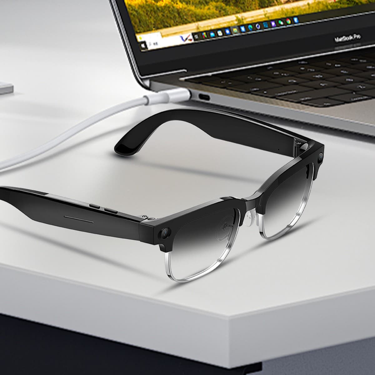 W630T smart glasses 8 million camera WiFi connection photo and video AI object recognition anti-blue light card memory