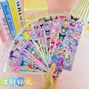 Sanrio Labubu Christmas Sticker Set for Junk Journaling, Cute Stickers for Scrapbooking, Waterproof Stickers