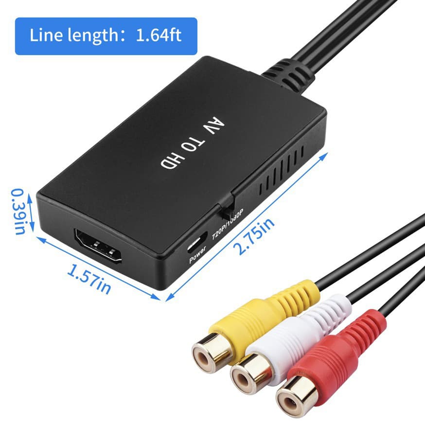 AV Converter HD Switch AV to HDMI Conversion Cable RCA to HDMI Cable HDMI Switcher