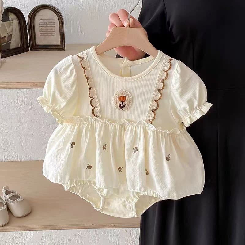 2025 baby summer dress with butt skirt for baby girl, super cute 100-day one-year-old princess skirt, summer thin one-piece dress