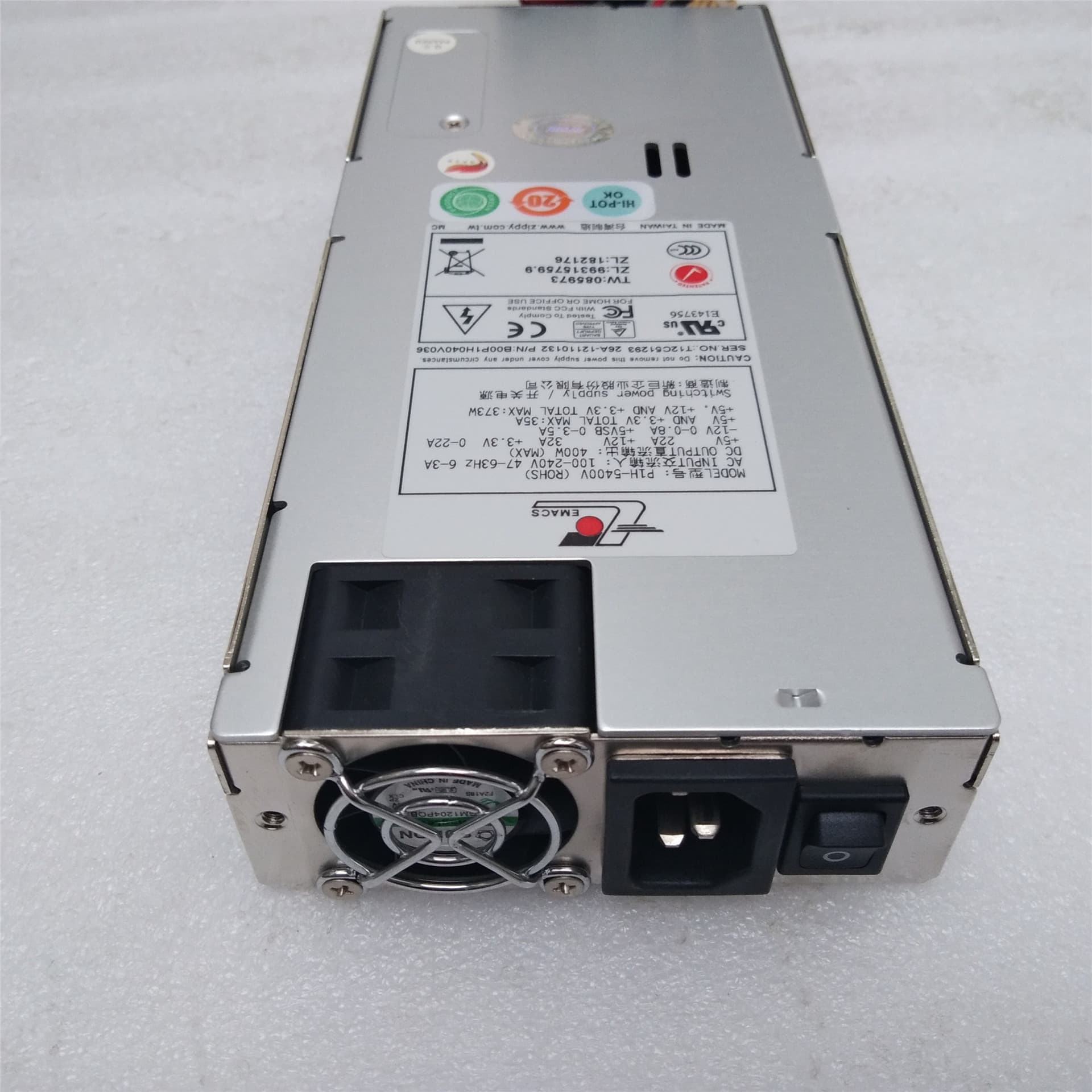 Emacs Zippy P1H-6400P P1H6400P 400W 1U Server Industrial Control Power Supply