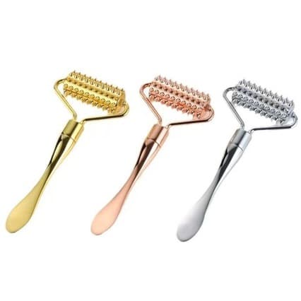 Micro-Needle Roller Massage Device, Metal Home-Use Beauty and Skincare Tool, Cream Applicator, Needle Roller for Home Beauty