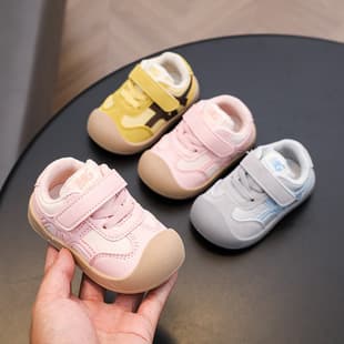 Spring/Autumn Toddler Board Shoes, Soft Sole Leather Shoes for Boys and Girls, Lightweight Walking Shoes, Baby Shoes