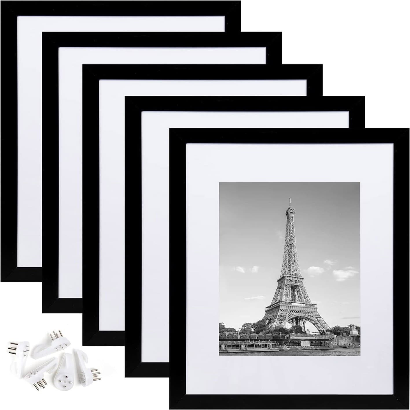 PVC Picture Frame Set of 5 DIY Photo Wall Tabletop Wall Hanging Modern Simple Style for Living Room Bedroom Study Dining Room Bathroom Entrance Commercial Place