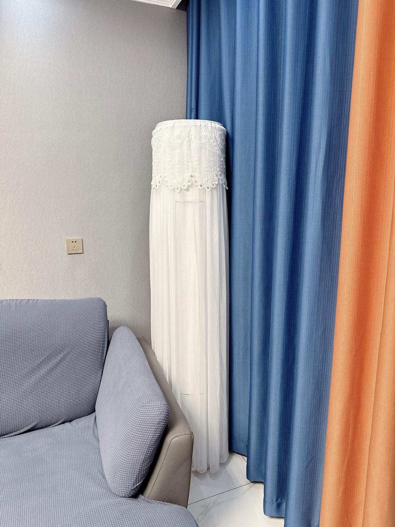 Air Conditioner Dust Cover Cylindrical Vertical Anti-Direct Blow 2026 New Style Protective Cover Indoor Unit Decorative Beautification No Need to Remove When Operating